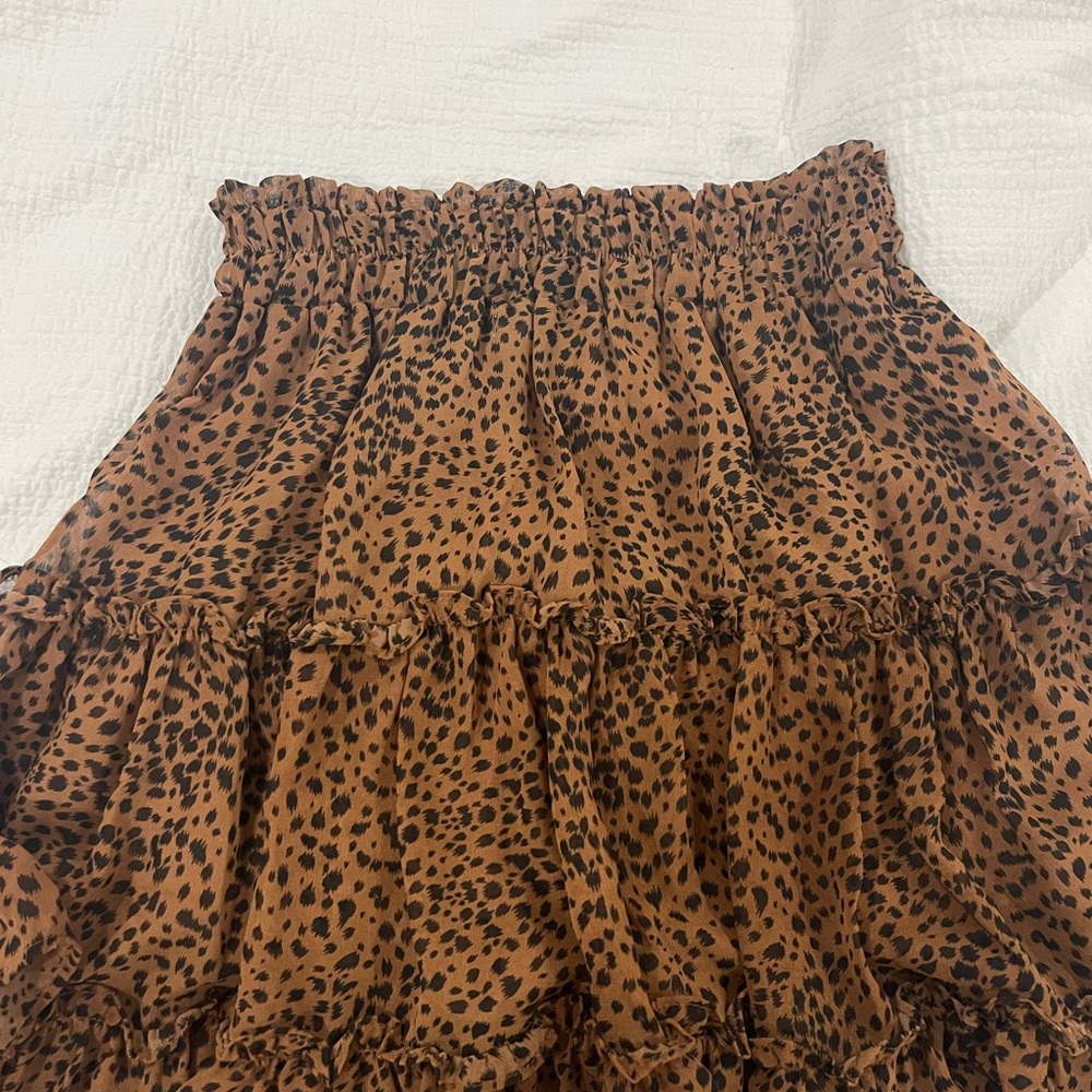 Cheetah Ruffle Skirt